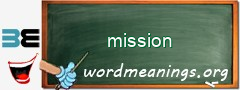 WordMeaning blackboard for mission